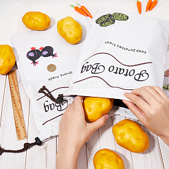 2 шт. 2 шт. мешков для хранения из хлопчатобумажной ткани с принтом ABAG-CN0001-09