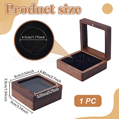 Boîtes magnétiques en bois pour ranger les pièces commémoratives&nbsp;CON-WH0133-007A
