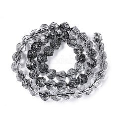 Fili di perline di vetro trasparenti screpolate&nbsp;GLAA-N068-02A-01