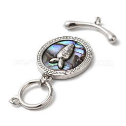 Латунные застежки-кнопки с ракушкой пауа KK-N254-71P