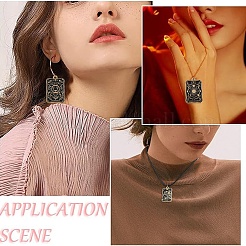 DIY-Set zum Herstellen von Ohrringen/Halsketten mit Anhänger und Tarot-Emaille-Legierung&nbsp;DIY-YW0011-76