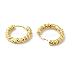 Серьги-кольца из витой веревки из нержавеющей стали 304 EJEW-I286-01G