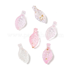 Pendentifs en acrylique transparent et feuille d'or&nbsp;AC-CBAF9C1-04A-04