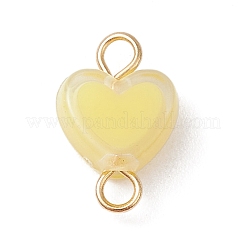 6 шт. 6-х цветные акриловые бусины в форме сердца-соединителя PALLOY-JF03342-01