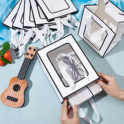 Прямоугольные бумажные подарочные пакеты ABAG-WH0048-09D