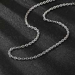 Устойчивое к потускнению классическое простое ожерелье из нержавеющей стали 304 для мужчин и женщин с цепочкой STAS-P045-03P