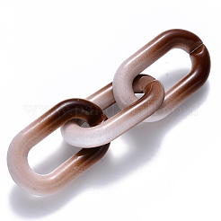 Anneaux de liaison en acrylique opaque bicolore&nbsp;OACR-S036-006B-M02