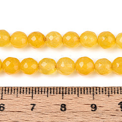 Окрашенные природные белый нефрит бисер пряди&nbsp;G-T139-6mm-60-07