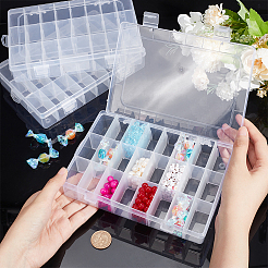 24 сетка пластиковые контейнеры для хранения шариков CON-WH0086-053B