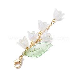 Акриловые подвесные украшения с цветком лилии HJEW-JM02333