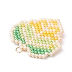 3 шт. подвески в виде кленового листа из стеклянных бусин в двух стилях PALLOY-MZ00889