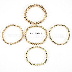 Conjunto de pulseras elásticas con cuentas de vidrio y plástico CCB&nbsp;FS-WG21267-03