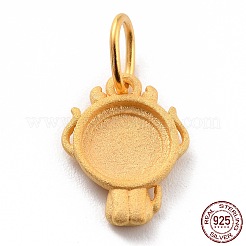 925 Sterling Silber Anhänger Fassungen&nbsp;STER-I020-01D-G
