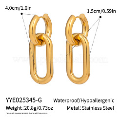 Овальные серьги-кольца из нержавеющей стали 304 AW2454-1