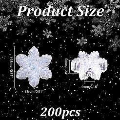 200 шт. Прозрачные акриловые бусины OACR-HY0001-14