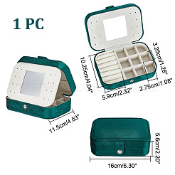 Set di gioielli in velluto rettangolare&nbsp;AJEW-WH0329-67B