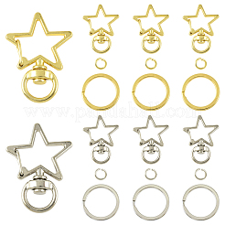 20 комплект поворотных застежек из сплава в форме звезды&nbsp;DIY-YW0017-37G