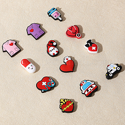 12 шт. 12 стиля медицинских тематических пищевых экологически чистых силиконовых фокусных бусин SIL-CA0003-32