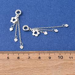 925 подвеска-цветок с кисточкой в форме сердца из стерлингового серебра в европейском стиле&nbsp;STER-K187-01S