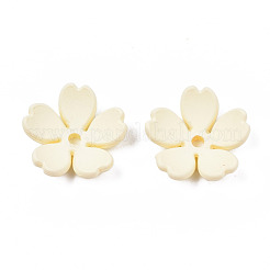 Прорезиненные непрозрачные акриловые колпачки для бусин&nbsp;ACRP-T010-02A