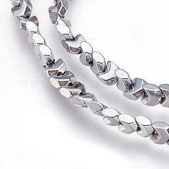 Гальванизировать немагнитных синтетический гематит нитей бисера&nbsp;G-I208-20-A