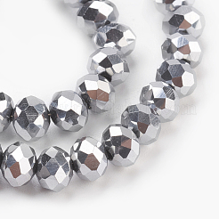 Стеклянные бусины с гальваническим покрытием  GLAA-K027-FP-A02