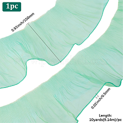 10 ярд прозрачного полиэстерового кружева с плиссировкой OCOR-GF0004-74D