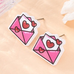 Aretes de madera&nbsp;EJEW-M063-01X