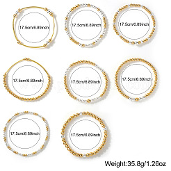 8 шт. 8 варианта латунных круглых бусин&nbsp;HH7054-1