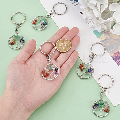 Подвески из смешанных камней из натуральной и синтетической проволоки KEYC-AB00079