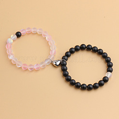 2шт. сплав сердца магнитные парные браслеты&nbsp;FS-WG324B5-01