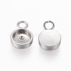 Подвески-кабошоны из нержавеющей стали 304 STAS-L195-09P