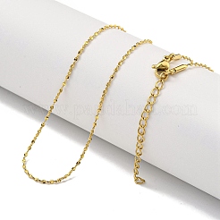 Ионное покрытие (ip) 304 нержавеющая сталь серпантинные цепочки ожерелья&nbsp;LS-NJEW-R266-07G