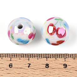 Печатные непрозрачные акриловые бусины&nbsp;MACR-T048-04C