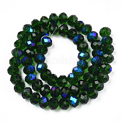 Chapelets de perles en verre électroplaqué&nbsp;EGLA-A034-T10mm-L27