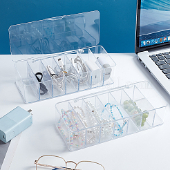 7 сетчатый прозрачный пластиковый кабельный органайзер с крышкой AJEW-WH0270-648B