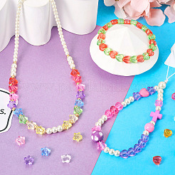 480шт 24 стиля прозрачные акриловые бусины&nbsp;MACR-TA0001-41