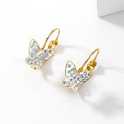 Элегантные серьги-кольца из нержавеющей стали 201 в форме бабочки&nbsp;GI3123