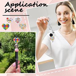 8 шт. 4 стильных силиконовых фокусных бусины в форме сердца SIL-SC0001-65