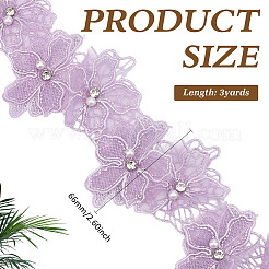 1 шт. полиэстеровое кружево с цветочной отделкой и имитацией жемчуга&nbsp;OCOR-ME0001-48A