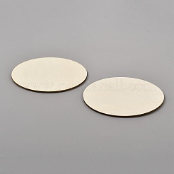 Tranches de bois non finies de forme ronde plate&nbsp;DIY-CJC0013-01