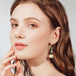 40 шт. латунные серьги с защелкой KK-BC0013-03G