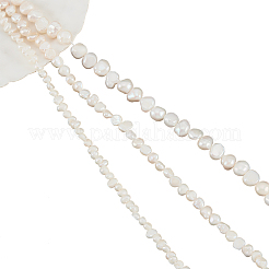 3 нити 3 стилей натуральных культивированных пресноводных жемчужных бусин PEAR-NB0002-09