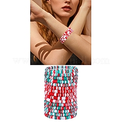 Набор эластичных браслетов ручной работы из полимерной глины Heishi Surfer&nbsp;BJEW-SW00099-01