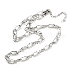 304 нержавеющая сталь крест кулон 3 слой ожерелья для женщин&nbsp;LS-NJEW-F343-02P