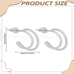 1 пара сережек-гвоздиков из латуни&nbsp;EJEW-LP0008-027