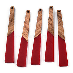 Большие подвески из непрозрачной смолы и орехового дерева&nbsp;LS-RESI-TAC0017-46-C05