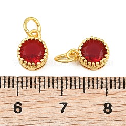 Messing ebnen Zirkonia Charms&nbsp;CU-CBA3D67-02G-08