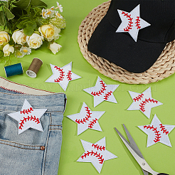 20 Stück Stern mit Baseball-Muster&nbsp;PATC-BC0001-27