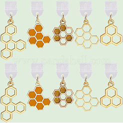 10 шт. 5-х стильный эмалированный кулон-украшение из сплава&nbsp;HJEW-SC00167